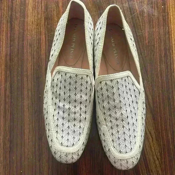 MWOT DONALD J PLINER REZZA METALLIC LEATHER SLIP ON SHOES IN 7 - Picture 1 of 9